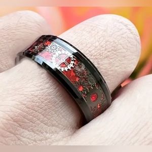 Stainless steel 8mm Steam punk gears ring choose color ask me 4 y…